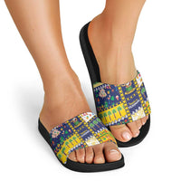 Tokelau Christmas Slide Sandals Festive Beach Vibes - Polynesian Pride