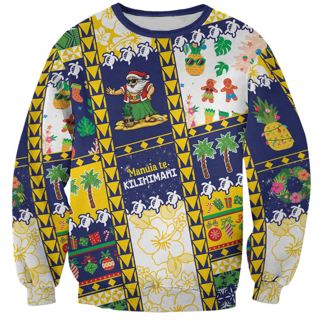Tokelau Christmas Sweatshirt Festive Beach Vibes - Polynesian Pride