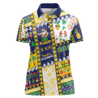 Tokelau Christmas Women Polo Shirt Festive Beach Vibes - Polynesian Pride