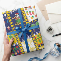 Tokelau Christmas Wrapping Paper Festive Beach Vibes - Polynesian Pride
