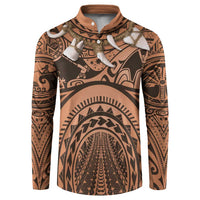 Polynesia Maui Tattoo Inspired Cosplay Costume Button Sweatshirt