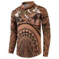 Polynesia Maui Tattoo Inspired Cosplay Costume Button Sweatshirt