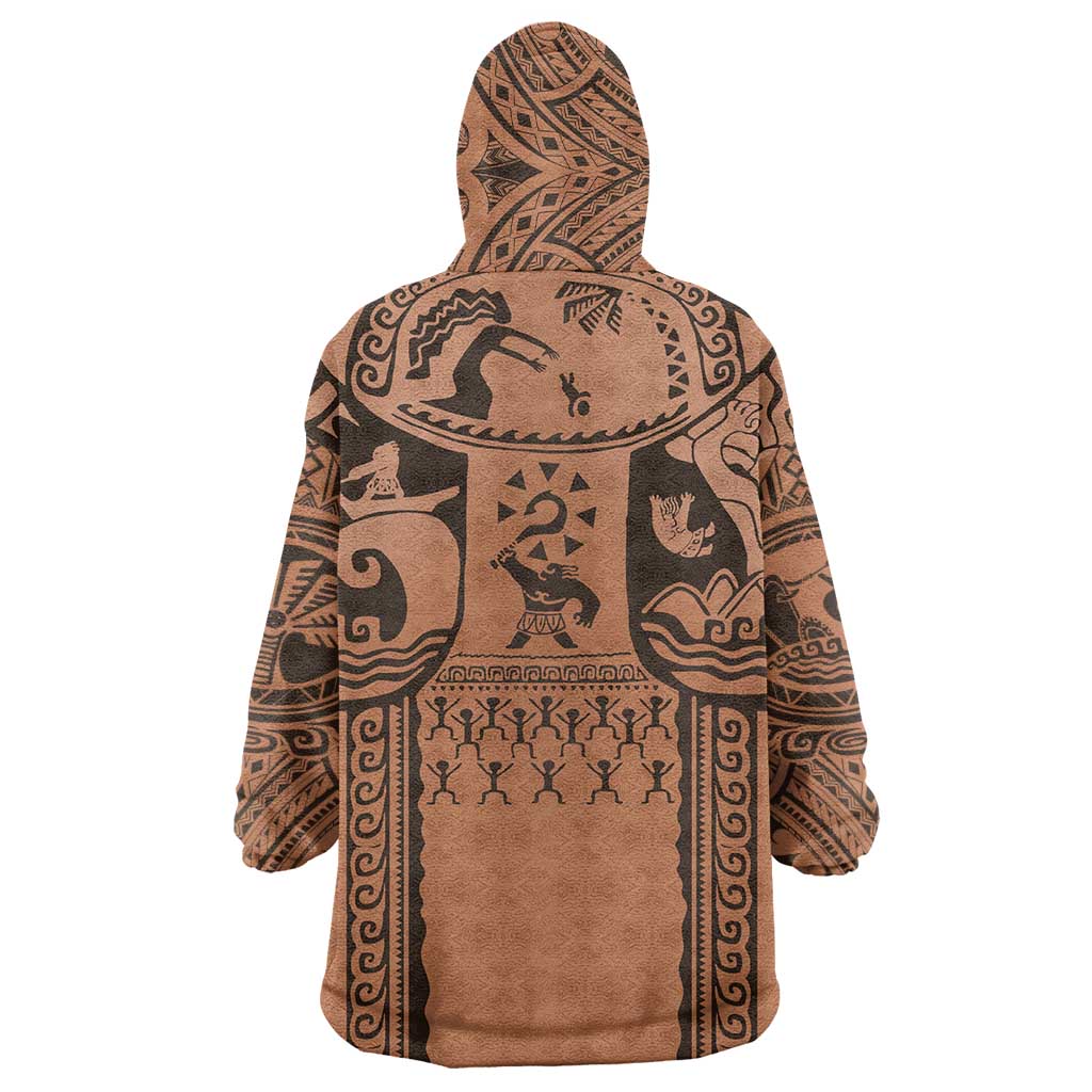 Polynesia Maui Tattoo Inspired Cosplay Costume Wearable Blanket Hoodie