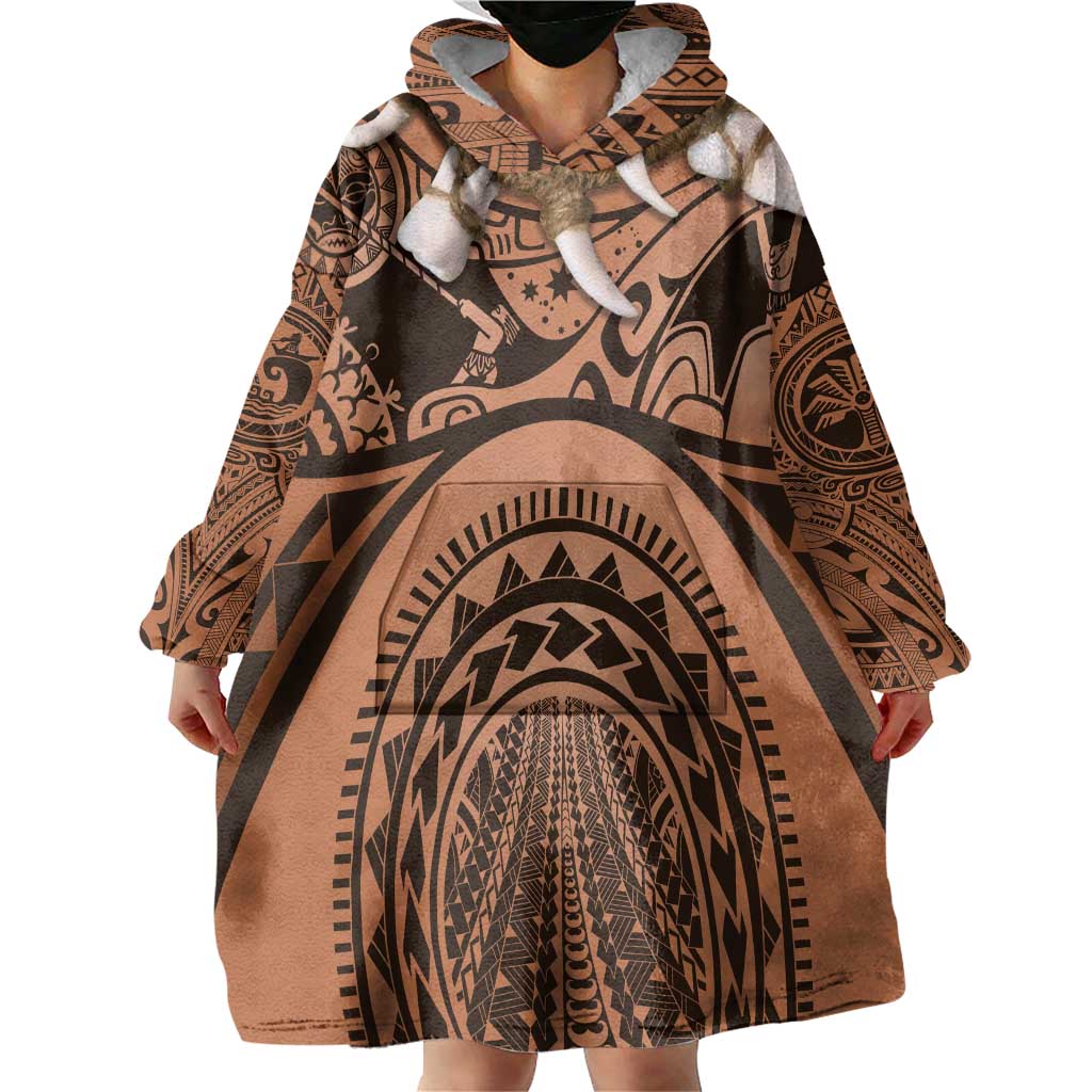 Polynesia Maui Tattoo Inspired Cosplay Costume Wearable Blanket Hoodie