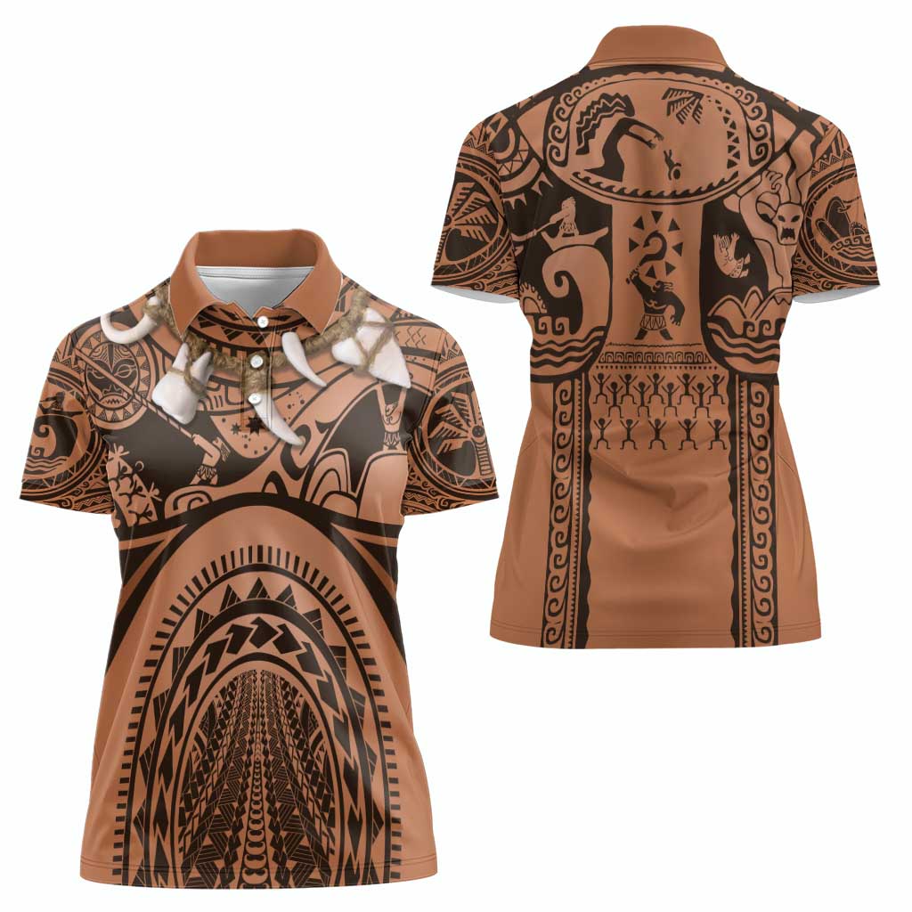 Polynesia Maui Tattoo Inspired Cosplay Costume Women Polo Shirt