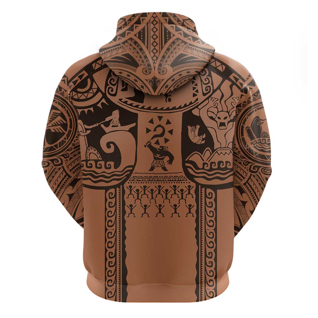 Polynesia Maui Tattoo Inspired Cosplay Costume Zip Hoodie