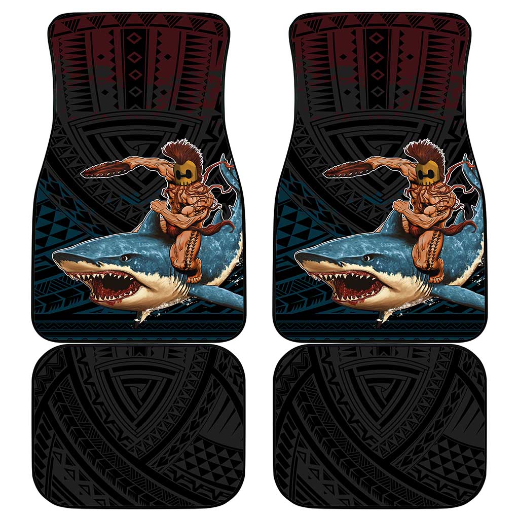 Hawaii Ikaika Car Mats Hawaiian Mythic Koa Tribal Warrior