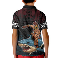 Hawaii Ikaika Kid Polo Shirt Hawaiian Mythic Koa Tribal Warrior LT05 - Polynesian Pride