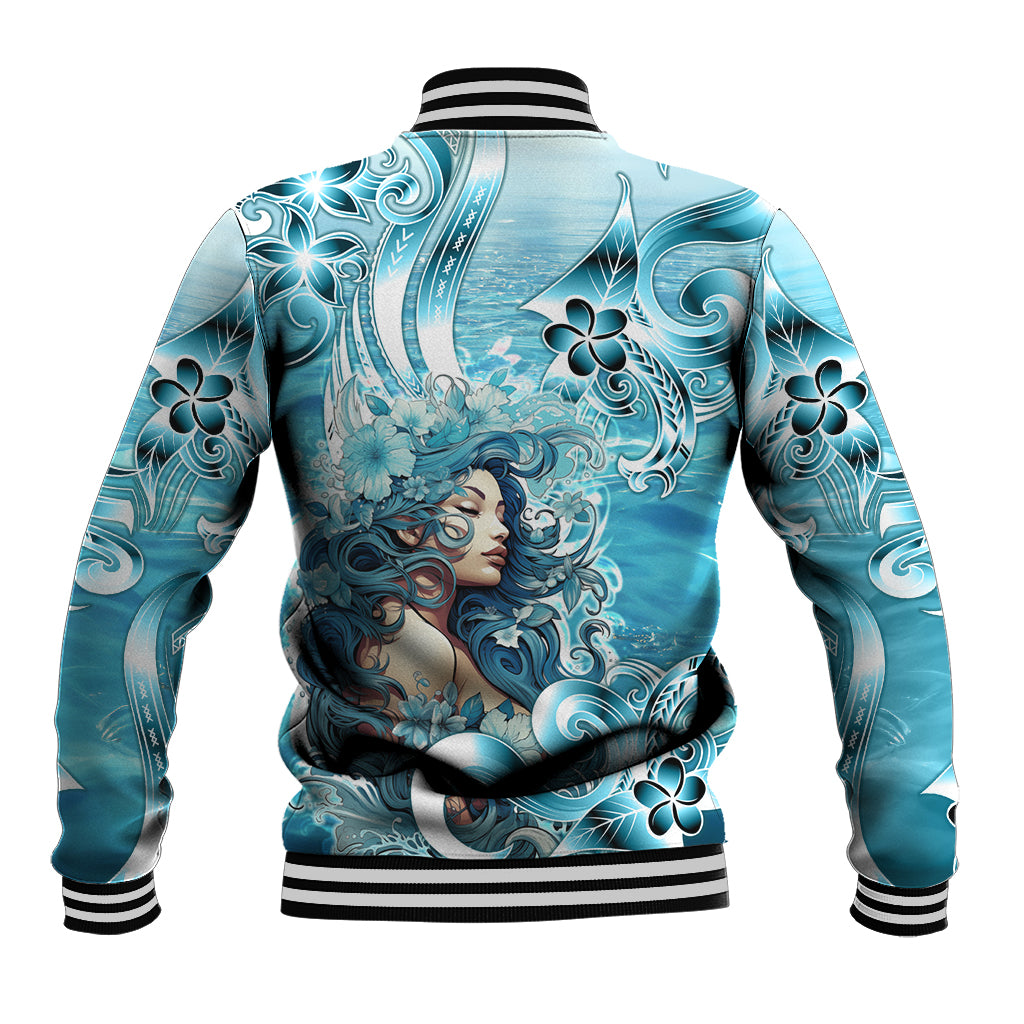Hawaii Namaka Goddess Of The Sea Baseball Jacket Polynesian Style LT05 - Polynesian Pride