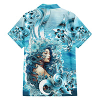 Hawaii Namaka Goddess Of The Sea Family Matching Off Shoulder Short Dress and Hawaiian Shirt Polynesian Style LT05 - Polynesian Pride