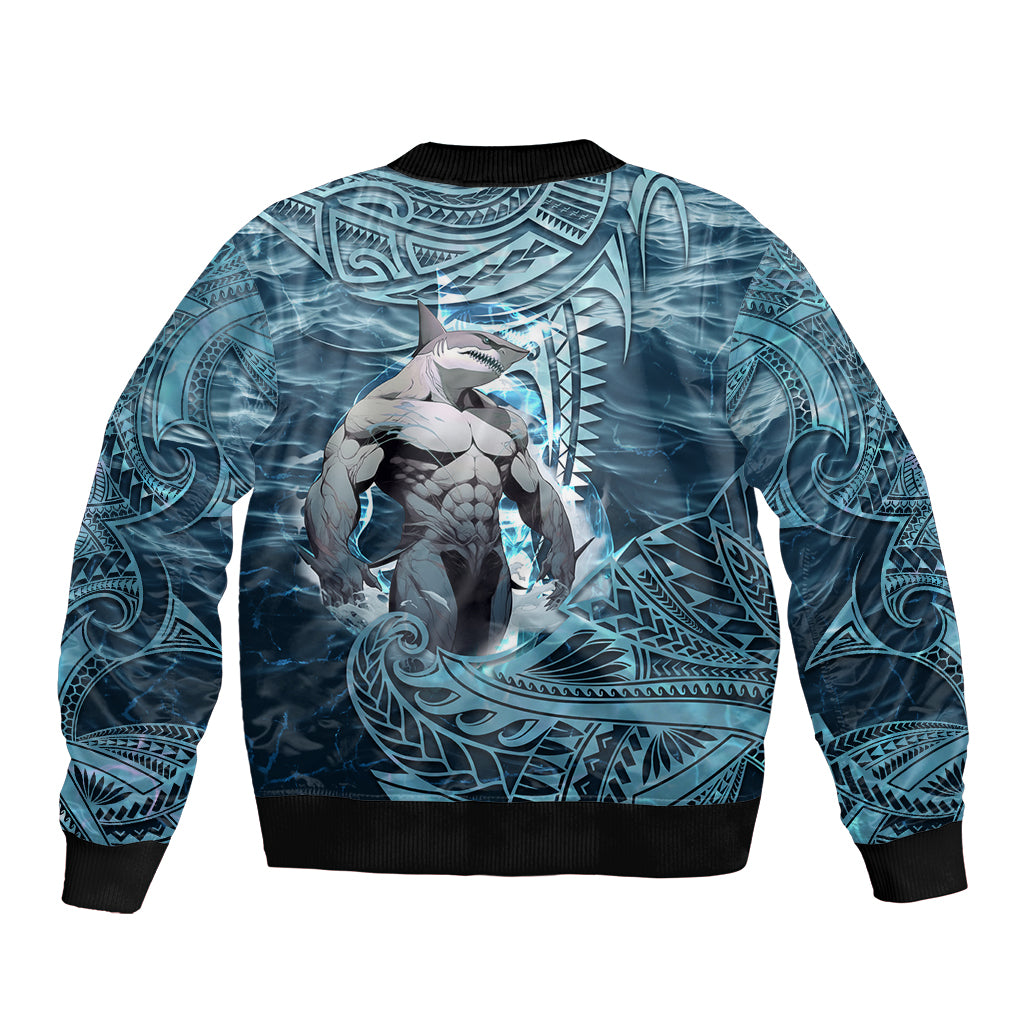 Hawaiian Shark God Kamohoalii Bomber Jacket Polynesian Style LT05 - Polynesian Pride