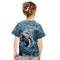 Hawaiian Shark God Kamohoalii Kid T Shirt Polynesian Style LT05 - Polynesian Pride