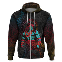 Hawaiian Demigod Maui Hoodie Polynesian Mythology LT05 Zip Hoodie Black - Polynesian Pride