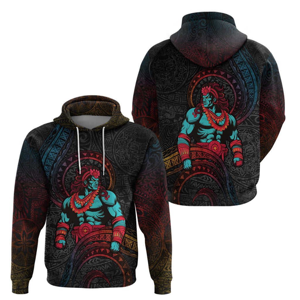 Hawaiian Demigod Maui Zip Hoodie Polynesian Mythology LT05 - Polynesian Pride