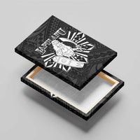 Philippines Tribal Canvas Wall Art King Lapu Lapu Black Version