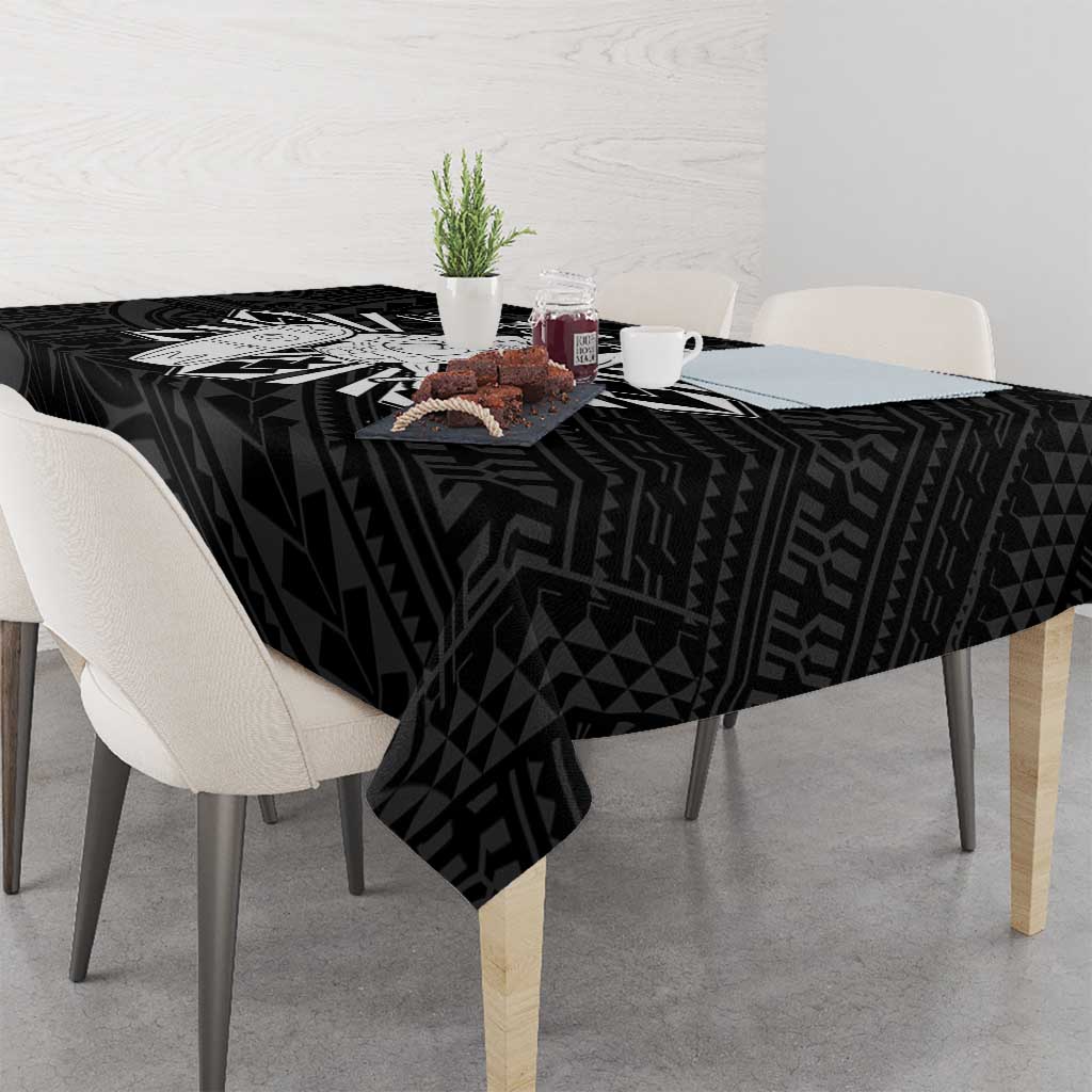 Philippines Tribal Tablecloth King Lapu Lapu Black Version