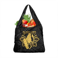 Philippines Tribal Grocery Bag King Lapu Lapu Gold Version