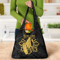 Philippines Tribal Grocery Bag King Lapu Lapu Gold Version