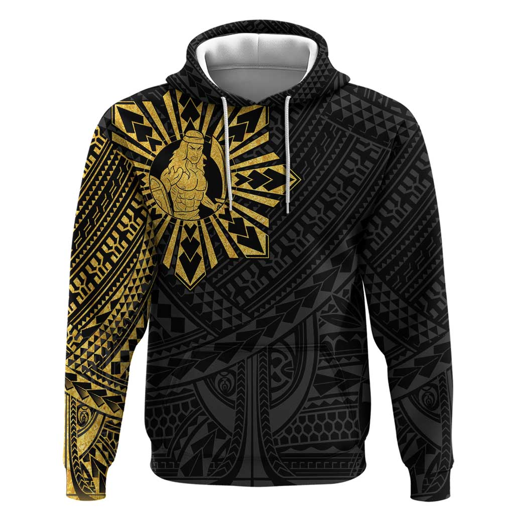Philippines Tribal Hoodie King Lapu Lapu Gold Version