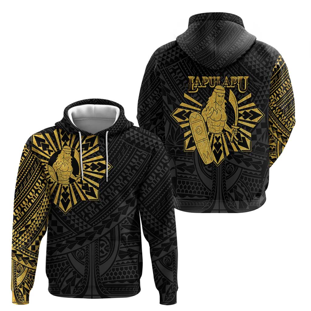 Philippines Tribal Hoodie King Lapu Lapu Gold Version