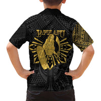 Philippines Tribal Kid Hawaiian Shirt King Lapu Lapu Gold Version