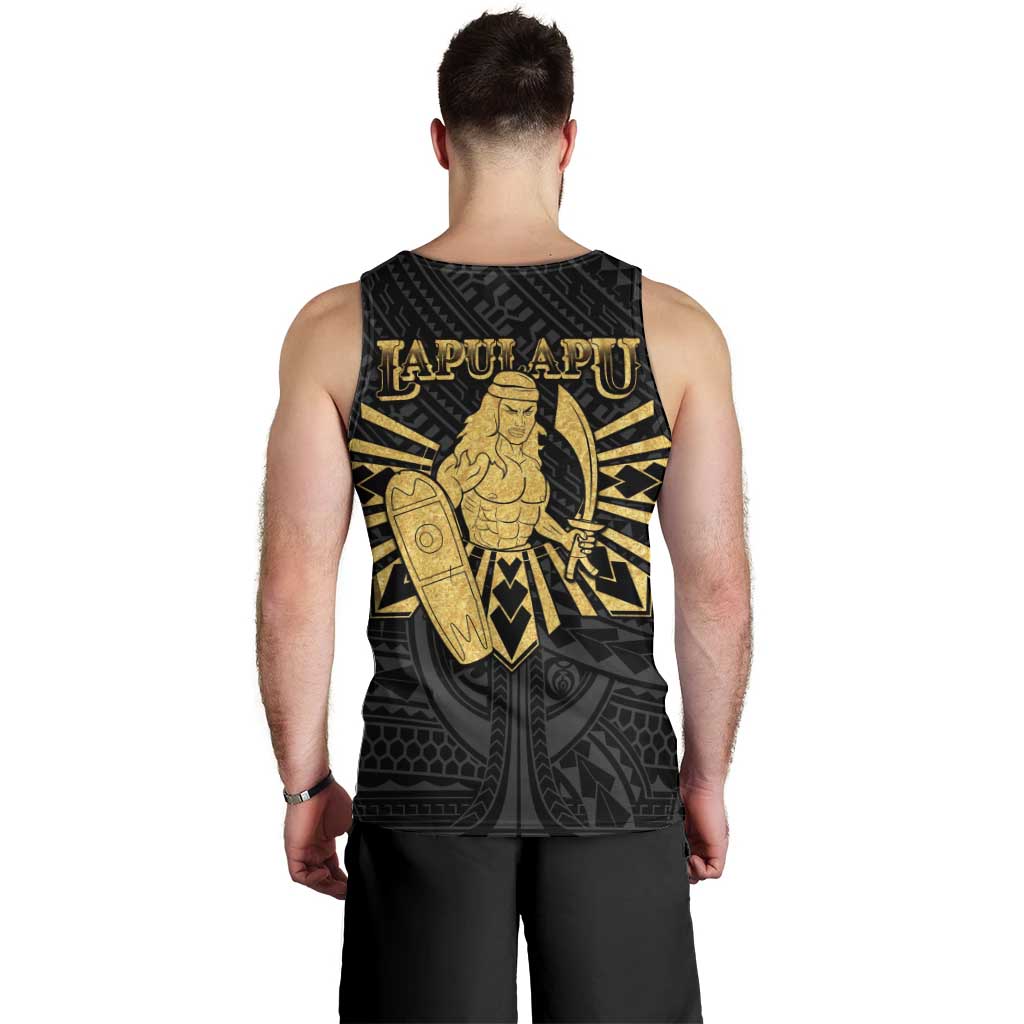 Philippines Tribal Men Tank Top King Lapu Lapu Gold Version