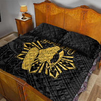 Philippines Tribal Quilt Bed Set King Lapu Lapu Gold Version