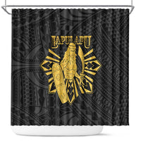 Philippines Tribal Shower Curtain King Lapu Lapu Gold Version
