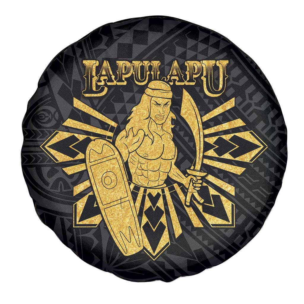 Philippines Tribal Spare Tire Cover King Lapu Lapu Gold Version