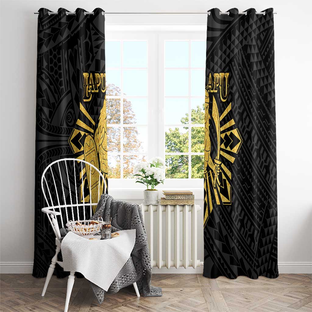 Philippines Tribal Window Curtain King Lapu Lapu Gold Version