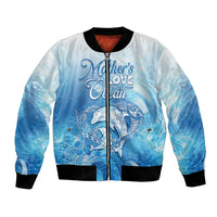 Mother's Love Is Deeper Than Ocean Bomber Jacket Polynesian Style