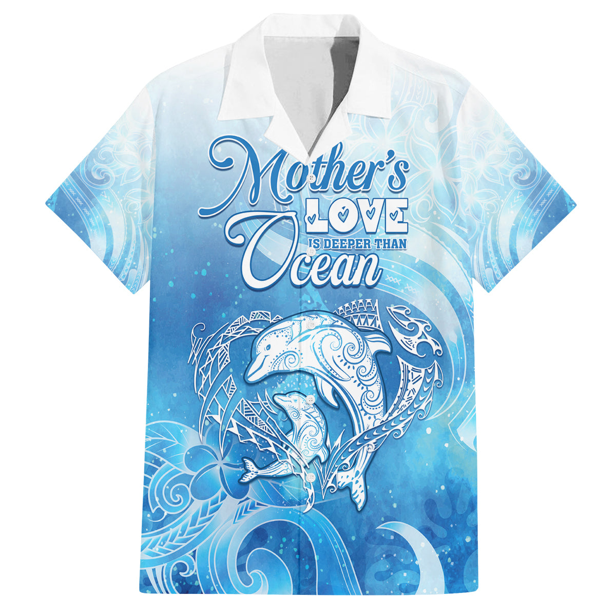 Mother's Love Is Deeper Than Ocean Family Matching Tank Maxi Dress and Hawaiian Shirt Polynesian Style