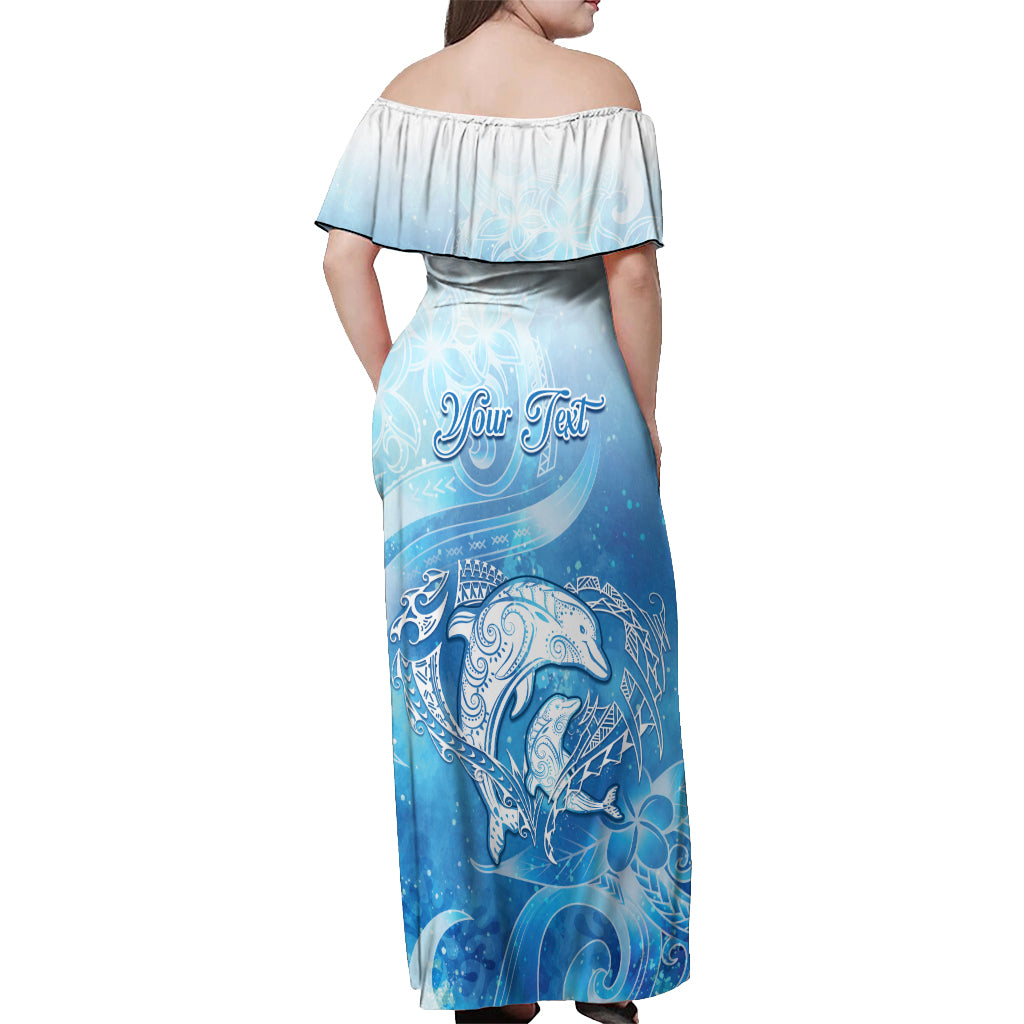 Mother's Love Is Deeper Than Ocean Off Shoulder Maxi Dress Polynesian Style