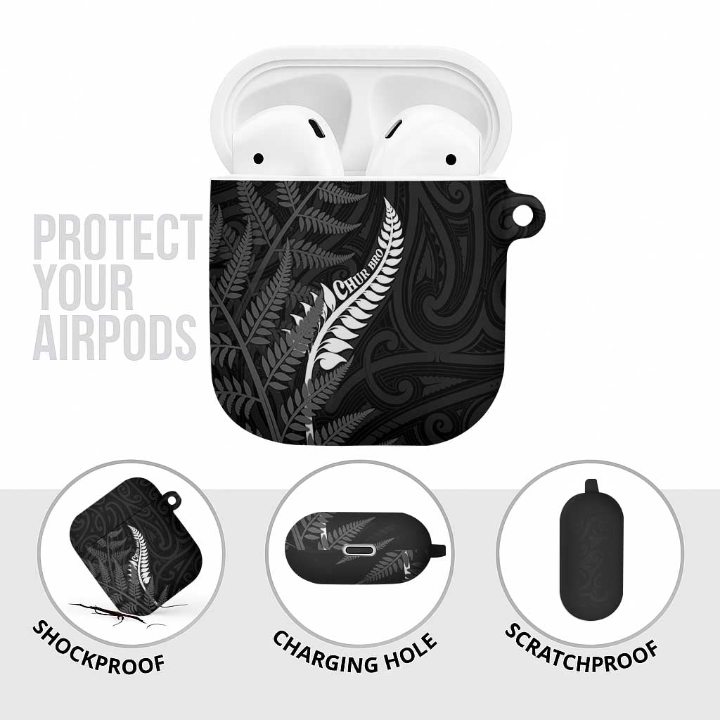 New Zealand Chur Bro AirPods Case Maori Koru With Silver Fern