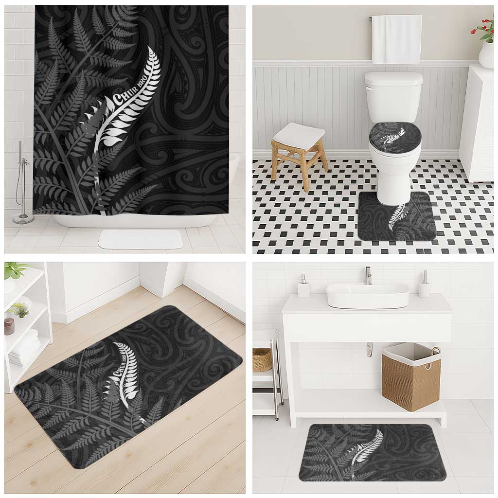 New Zealand Chur Bro Bathroom Set Maori Koru With Silver Fern