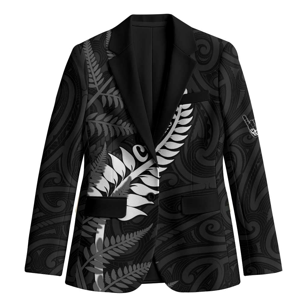 Personalised New Zealand Chur Bro Blazer Maori Koru With Silver Fern
