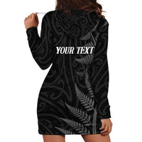 Personalised New Zealand Chur Bro Hoodie Dress Maori Koru With Silver Fern