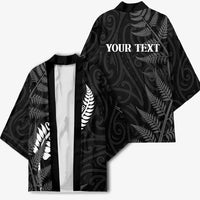 Personalised New Zealand Chur Bro Kimono Maori Koru With Silver Fern