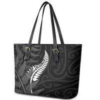 New Zealand Chur Bro Leather Tote Bag Maori Koru With Silver Fern