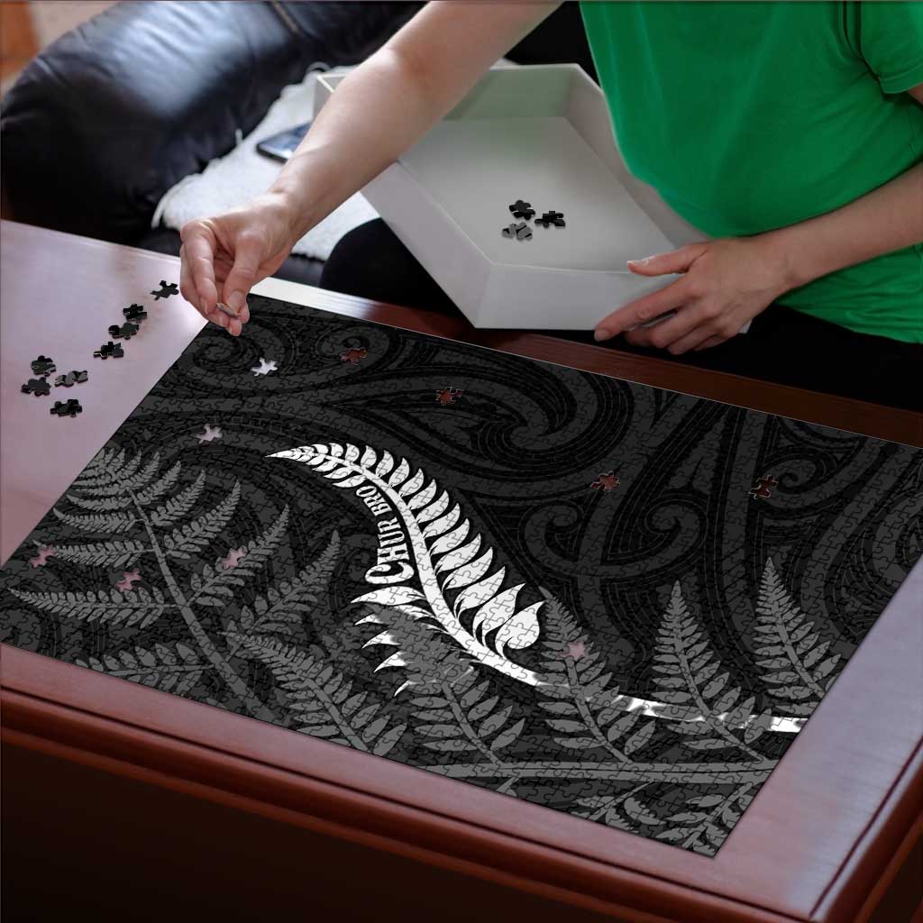 New Zealand Chur Bro Puzzle Maori Koru With Silver Fern