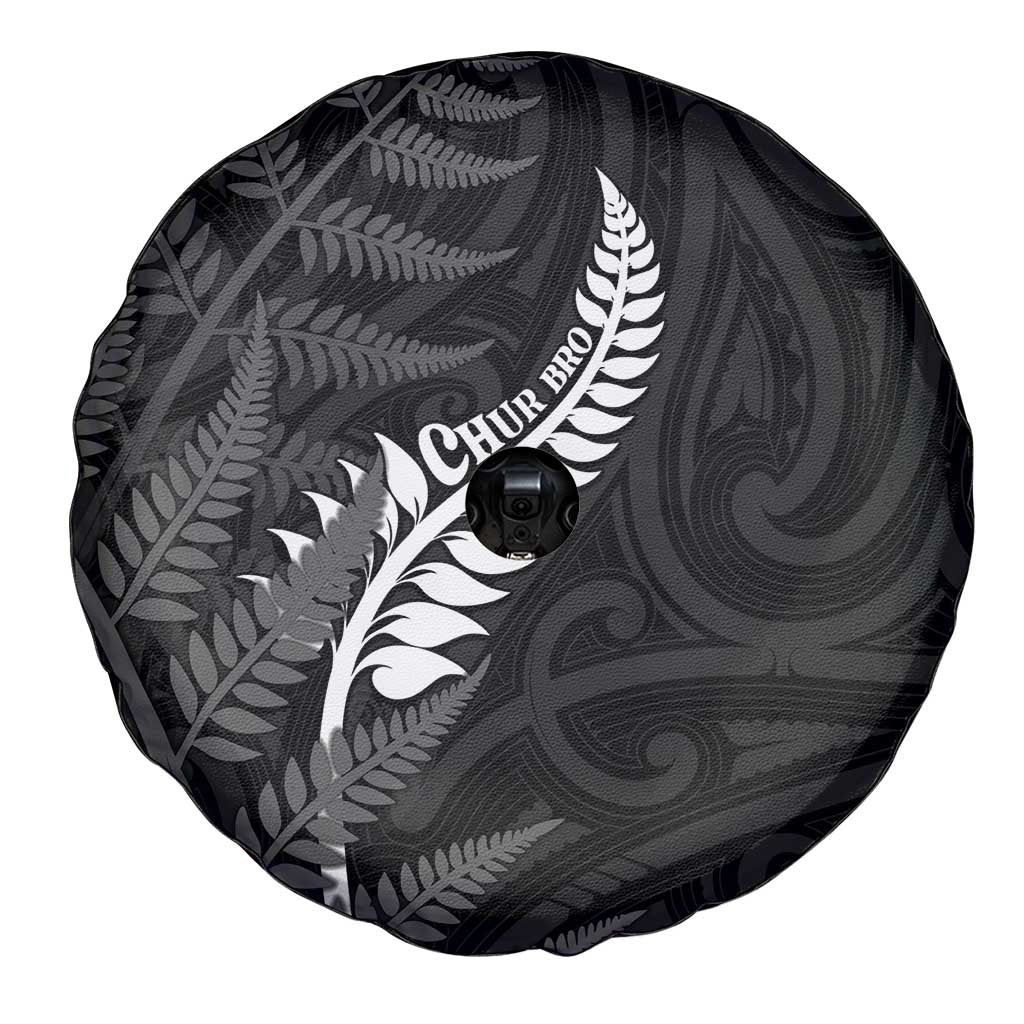New Zealand Chur Bro Spare Tire Cover Maori Koru With Silver Fern LT05 - Polynesian Pride