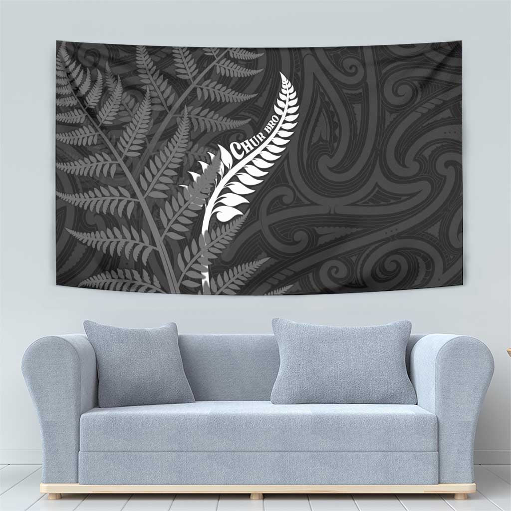 New Zealand Chur Bro Tapestry Maori Koru With Silver Fern