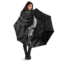 New Zealand Chur Bro Umbrella Maori Koru With Silver Fern LT05 - Polynesian Pride