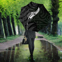 New Zealand Chur Bro Umbrella Maori Koru With Silver Fern LT05 - Polynesian Pride