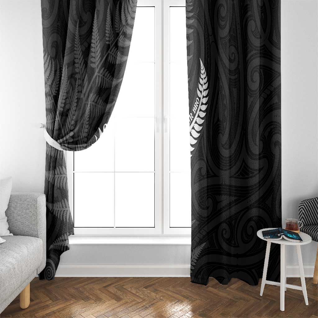 New Zealand Chur Bro Window Curtain Maori Koru With Silver Fern LT05 - Polynesian Pride
