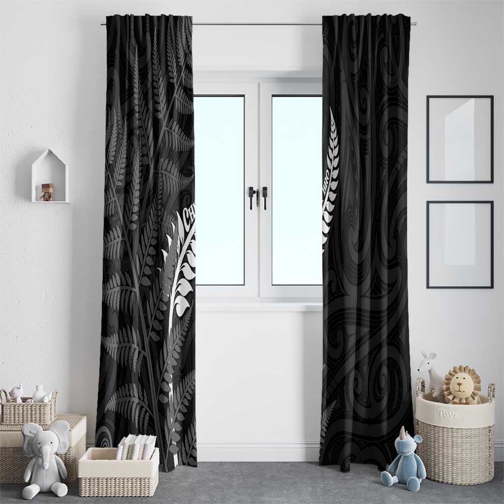 New Zealand Chur Bro Window Curtain Maori Koru With Silver Fern LT05 - Polynesian Pride