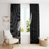 New Zealand Chur Bro Window Curtain Maori Koru With Silver Fern LT05 - Polynesian Pride