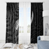 New Zealand Chur Bro Window Curtain Maori Koru With Silver Fern LT05 - Polynesian Pride