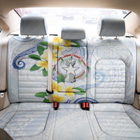 Northern Mariana Islands Chamorro Back Car Seat Cover Plumeria Curves Style White Version