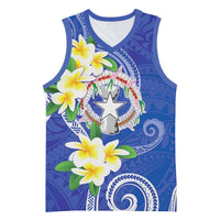Northern Mariana Islands Chamorro Basketball Jersey Plumeria Curves Style Navy Version LT05 Unisex Navy - Polynesian Pride